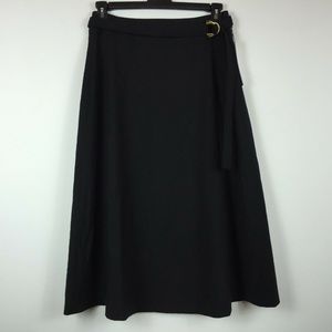 Calvin Klein 6 Black Skirt With Solid Belt 3AG78